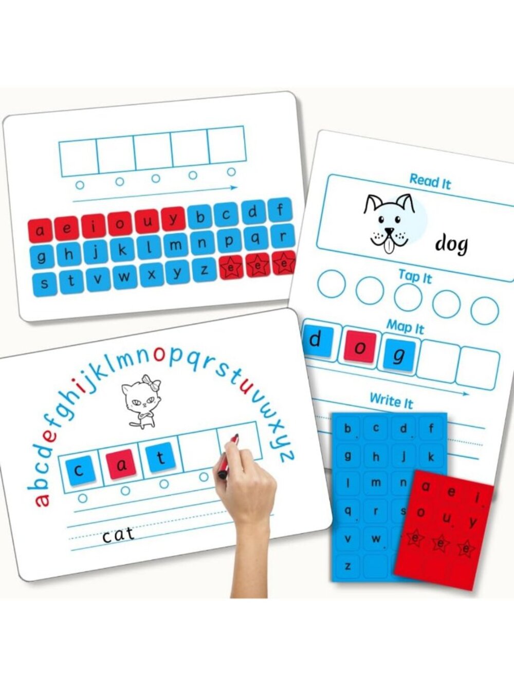 Magnetic Letter Tiles & Spelling Board Set for Kids - Educational Fun & Learning